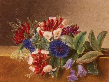 Klassische Blumen Werke - Blumenstillleben mit Geißblatt Johan Laurentz Jensen Blume